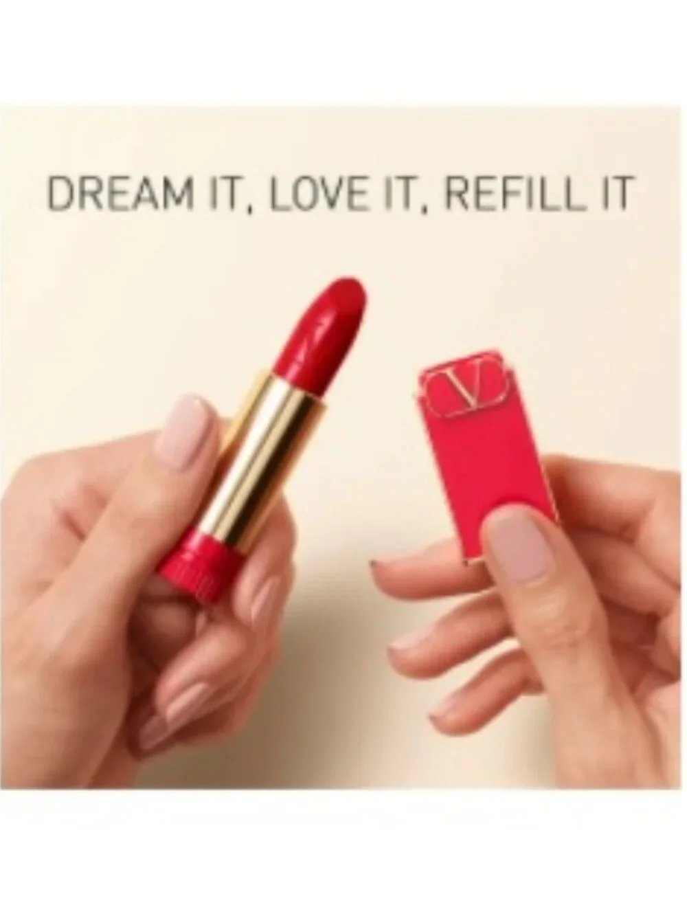 Valentino Beauty Gift Set-Rosso Valentino Satin Lip 100R Roman Grace-2pc-NEW